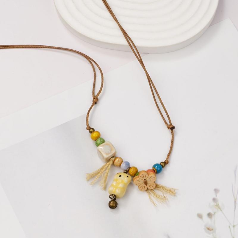 Adjustable Ethnic Style Necklace Handwoven Cute Animals Ceramic Beaded Jewelry Accessories Gifts A4
Adjustable Ethnic Style Necklace Handwoven Cute Animals Ceramic Beaded Jewelry Accessories Gifts A4