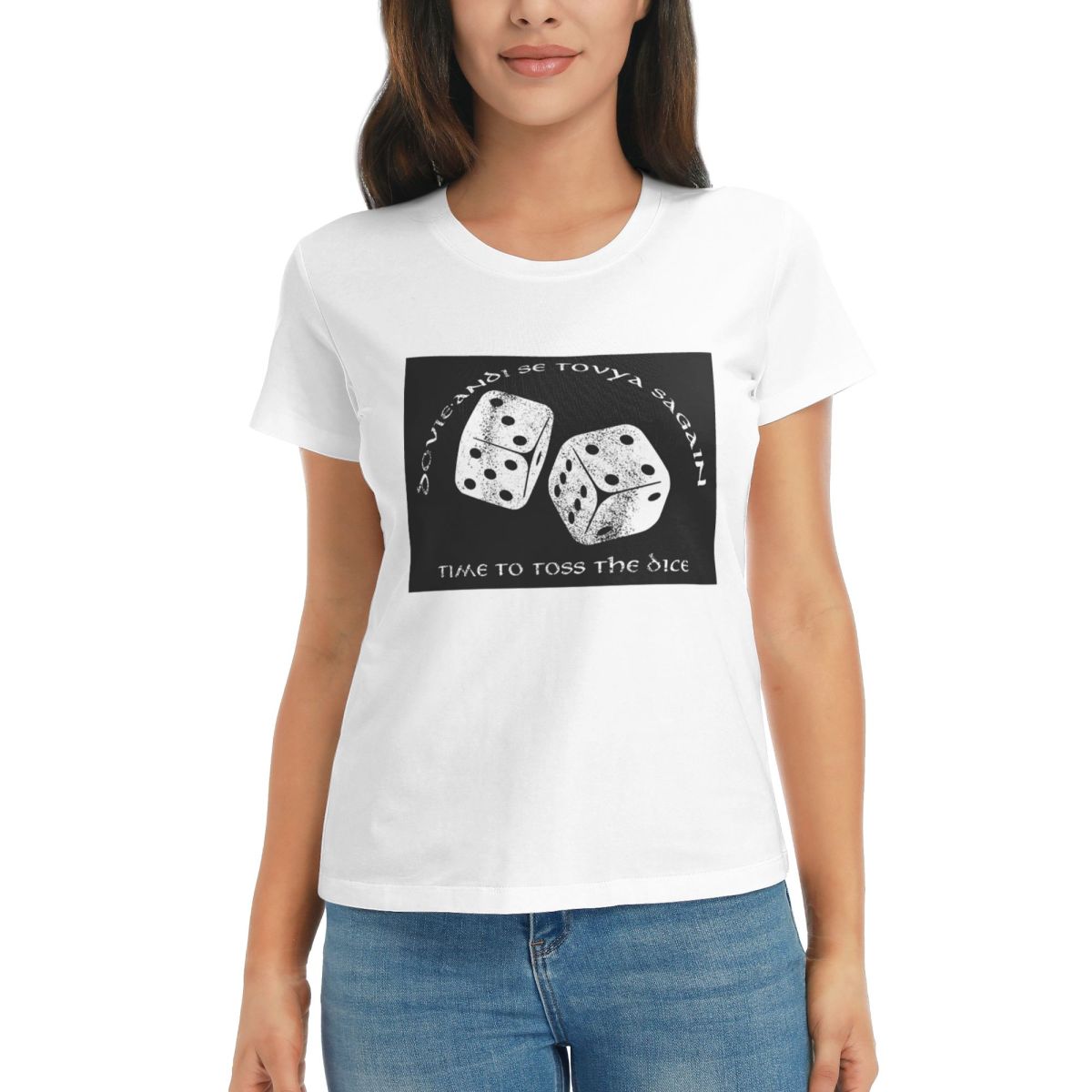 Women TShirt Time To Toss The Dice Wheel Of Time Summer Short Sleeve Tees ONeck Cotton T Shirts Clothes Tops Streetwear S
Women TShirt Time To Toss The Dice Wheel Of Time Summer Short Sleeve Tees ONeck Cotton T Shirts Clothes Tops Streetwear S