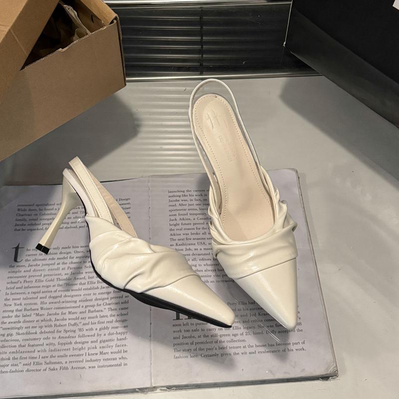 French White High Heels with Back Trip Strap Temperament Stiletto Pointed Toe Single Shoes 2026 New 35 белый
French White High Heels with Back Trip Strap Temperament Stiletto Pointed Toe Single Shoes 2026 New 35 белый