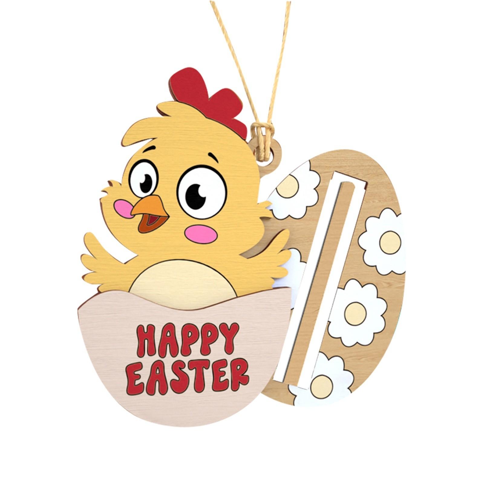 Пасхальное украшение, ручной работы, милый деревянный кулон в форме кошелька-морковки 2D One Size