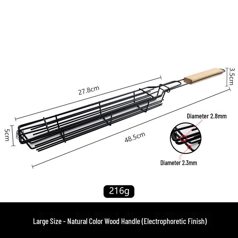Iron Stainless Steel BBQ Grilling Basket with Wooden Handle
Iron Stainless Steel BBQ Grilling Basket with Wooden Handle