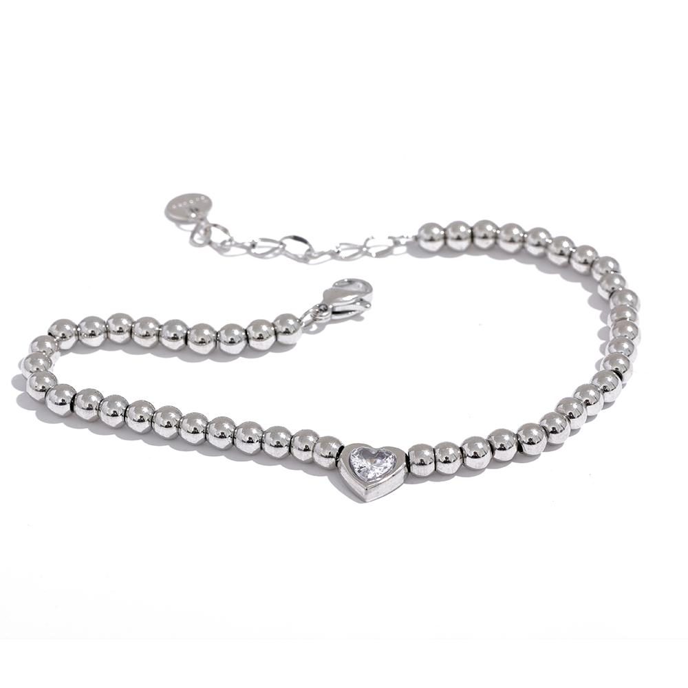Yhpup Stainless Steel Beads Chain Heart Zircon Handmade Bracelet Bangle Gold Color Waterproof Charm Jewelry for Women Gala Gift
Yhpup Stainless Steel Beads Chain Heart Zircon Handmade Bracelet Bangle Gold Color Waterproof Charm Jewelry for Women Gala Gift