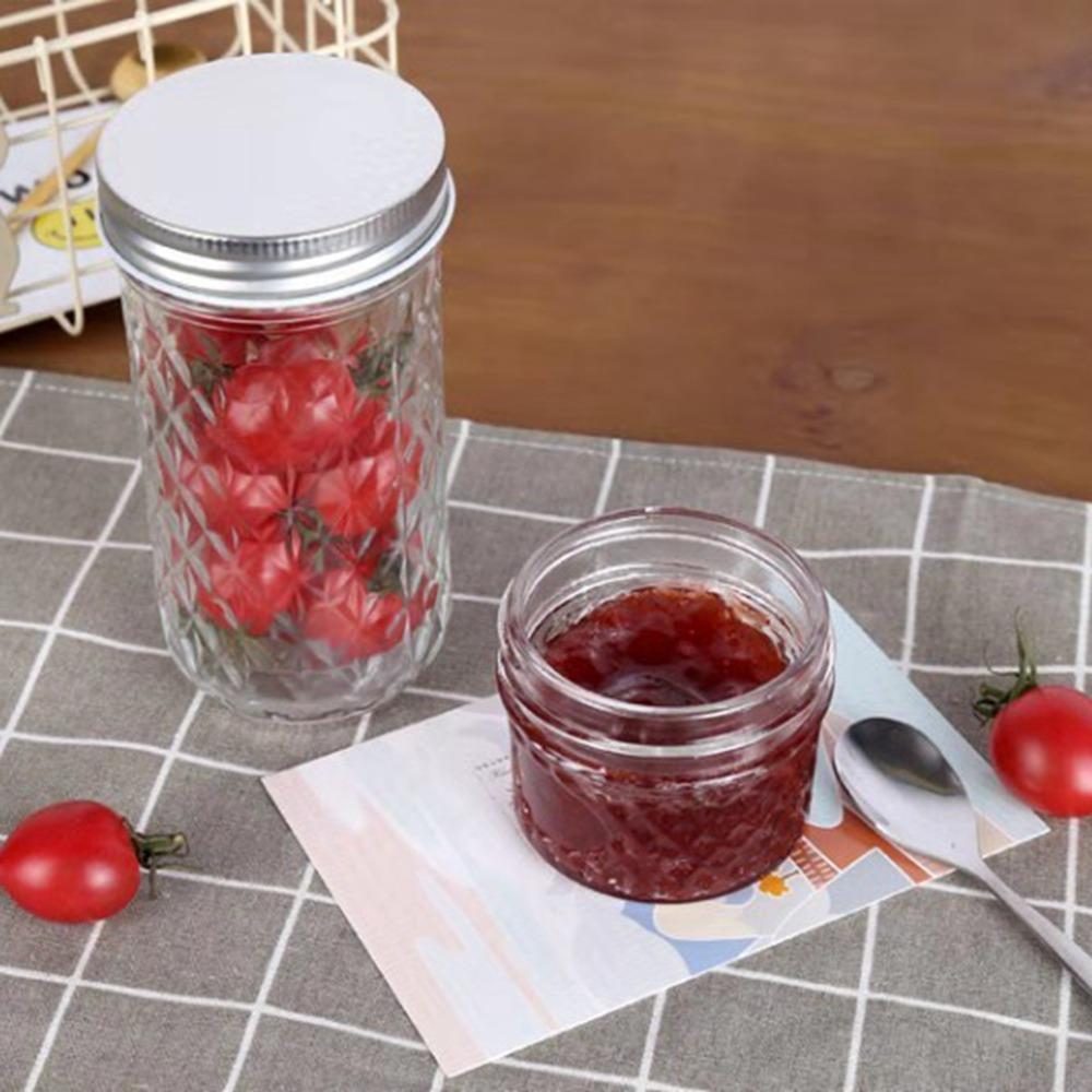 Diamond Pattern Mason Jar Glass Transparent Glass Can New Glass Sealed Bottle Dried Fruit 120ml
Diamond Pattern Mason Jar Glass Transparent Glass Can New Glass Sealed Bottle Dried Fruit 120ml