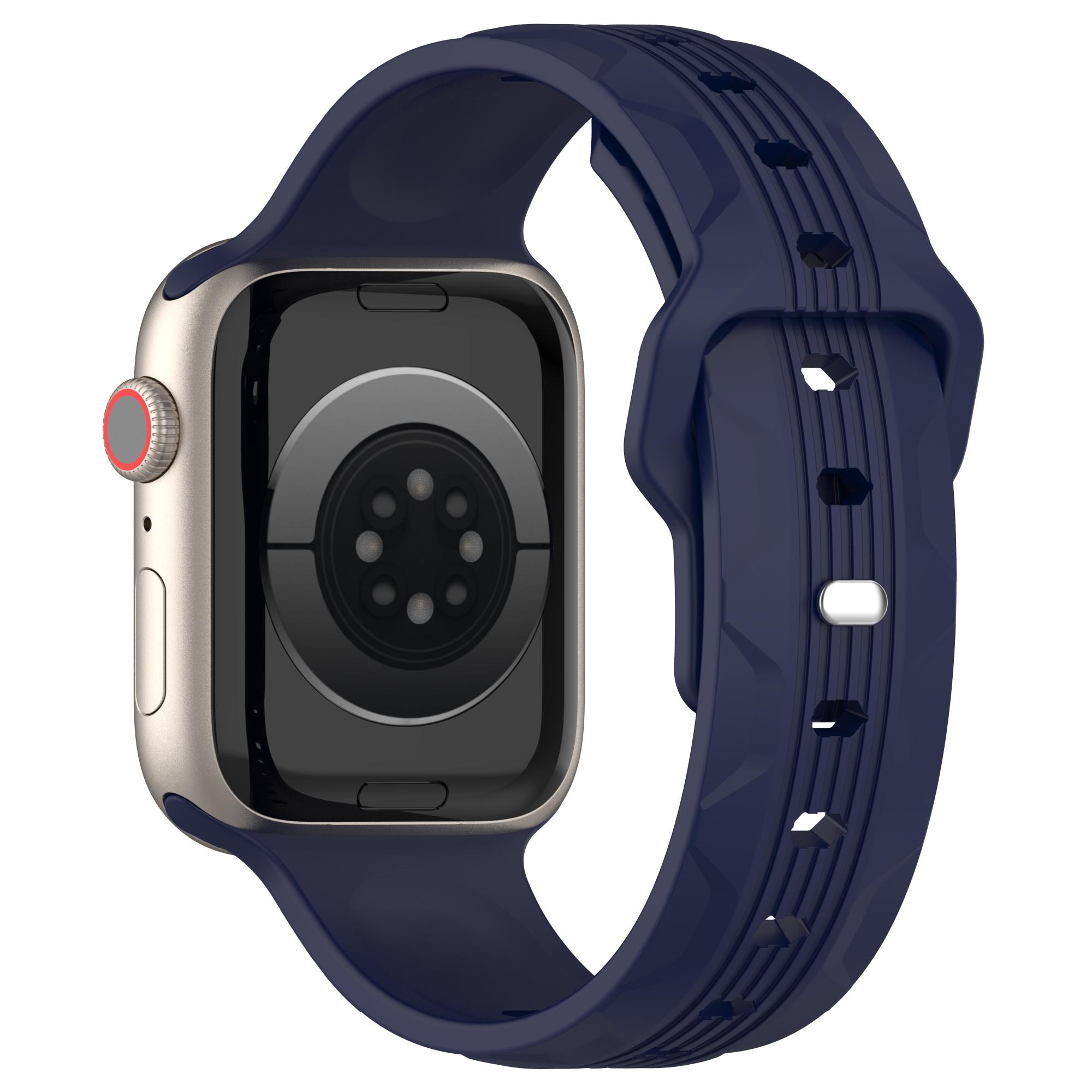 Watch Band for Apple Watch Series 10 42mm/9 8 7 41mm/SE (2023) SE (2022) SE 6 5 4 40mm/3 2 1 38mm Watch Band Texture Silicone Strap Midnight Blue
Watch Band for Apple Watch Series 10 42mm/9 8 7 41mm/SE (2023) SE (2022) SE 6 5 4 40mm/3 2 1 38mm Watch Band Texture Silicone Strap Midnight Blue