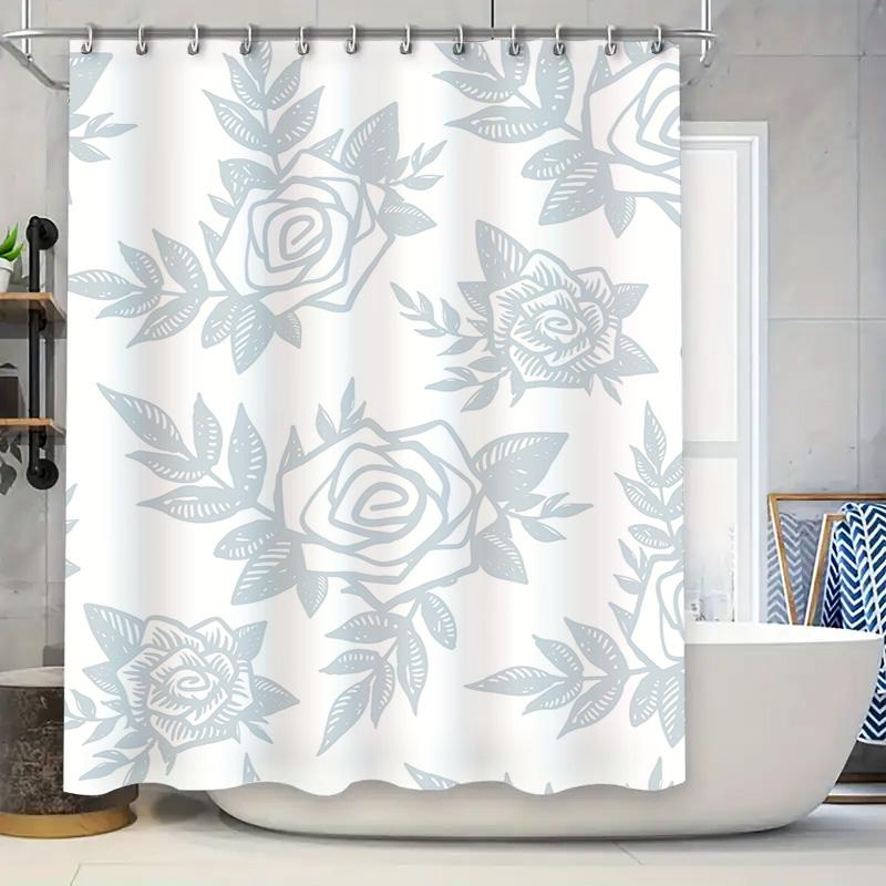 Vintage Floral Print Shower Curtain Waterproof Bathroom Decor Home Decoration Rectangular Shower Curtains For Bathrooms Grey Whi W60H190(CM)-1 Pcs
Vintage Floral Print Shower Curtain Waterproof Bathroom Decor Home Decoration Rectangular Shower Curtains For Bathrooms Grey Whi W60H190(CM)-1 Pcs