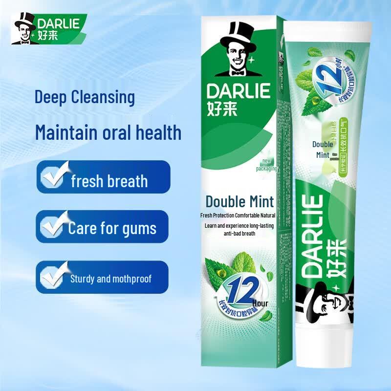 Darlie Ultra White Double Mint Fluoride Toothpaste
Darlie Ultra White Double Mint Fluoride Toothpaste