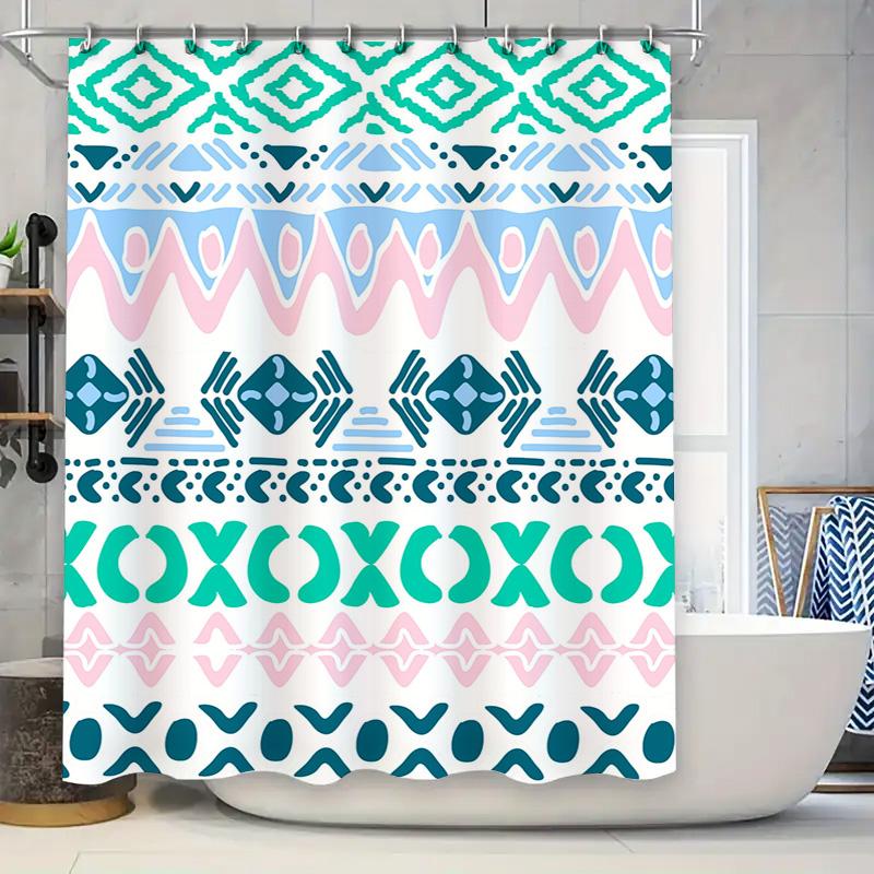 Colorful Geometric Shower Curtain Printed Fabric For Bathroom Decor Easy Installation With Eyelet Rings Set (36X72 Inches) W60H190(CM)-1 Pcs
Colorful Geometric Shower Curtain Printed Fabric For Bathroom Decor Easy Installation With Eyelet Rings Set (36X72 Inches) W60H190(CM)-1 Pcs