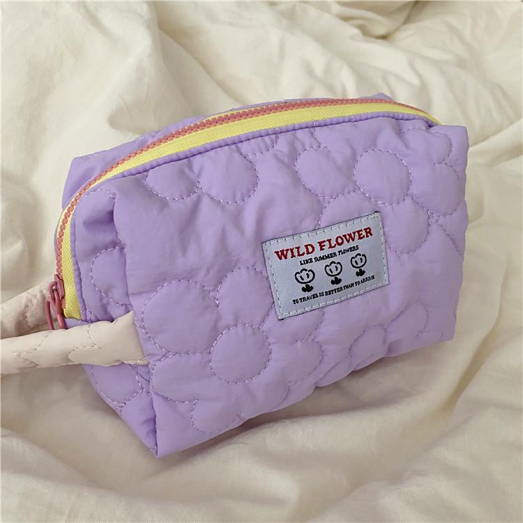 Большая вместимость Сумка для ручек Модный Простой Классический Практичный Стиль Девочки фиолетовый