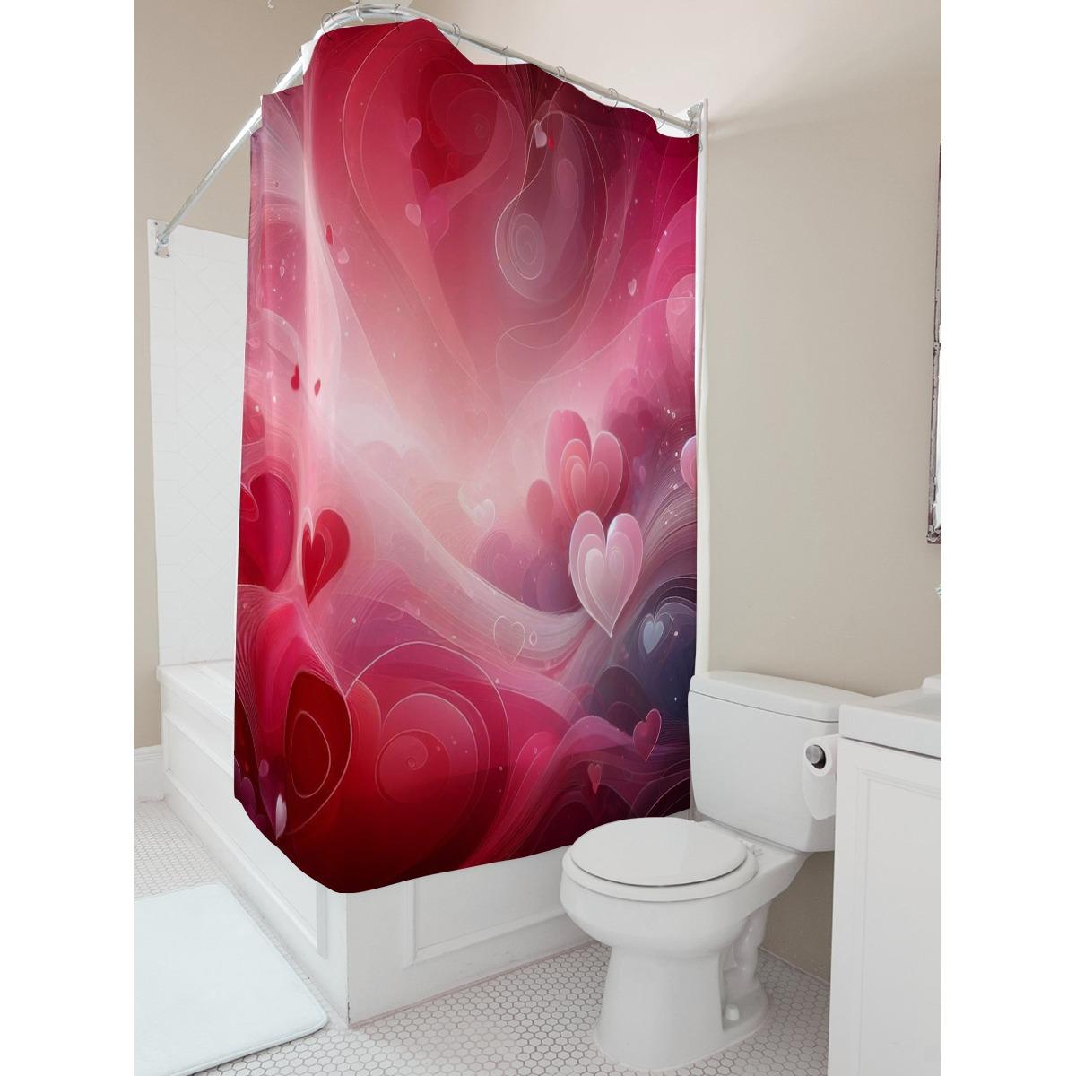 Romantic Red Heart Swirls Shower Curtain For Bathroom Decoration W60H190(CM)-1 Pcs
Romantic Red Heart Swirls Shower Curtain For Bathroom Decoration W60H190(CM)-1 Pcs