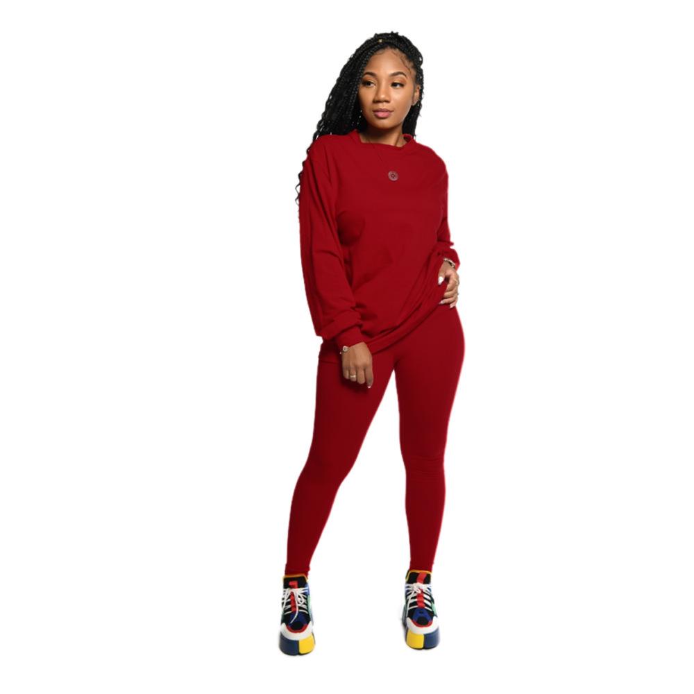 H155 Women s Sexy Pure Cotton Long Sleeve & Pants Sports Set for Autumn/Winter XL червоний
H155 Women s Sexy Pure Cotton Long Sleeve & Pants Sports Set for Autumn/Winter XL червоний