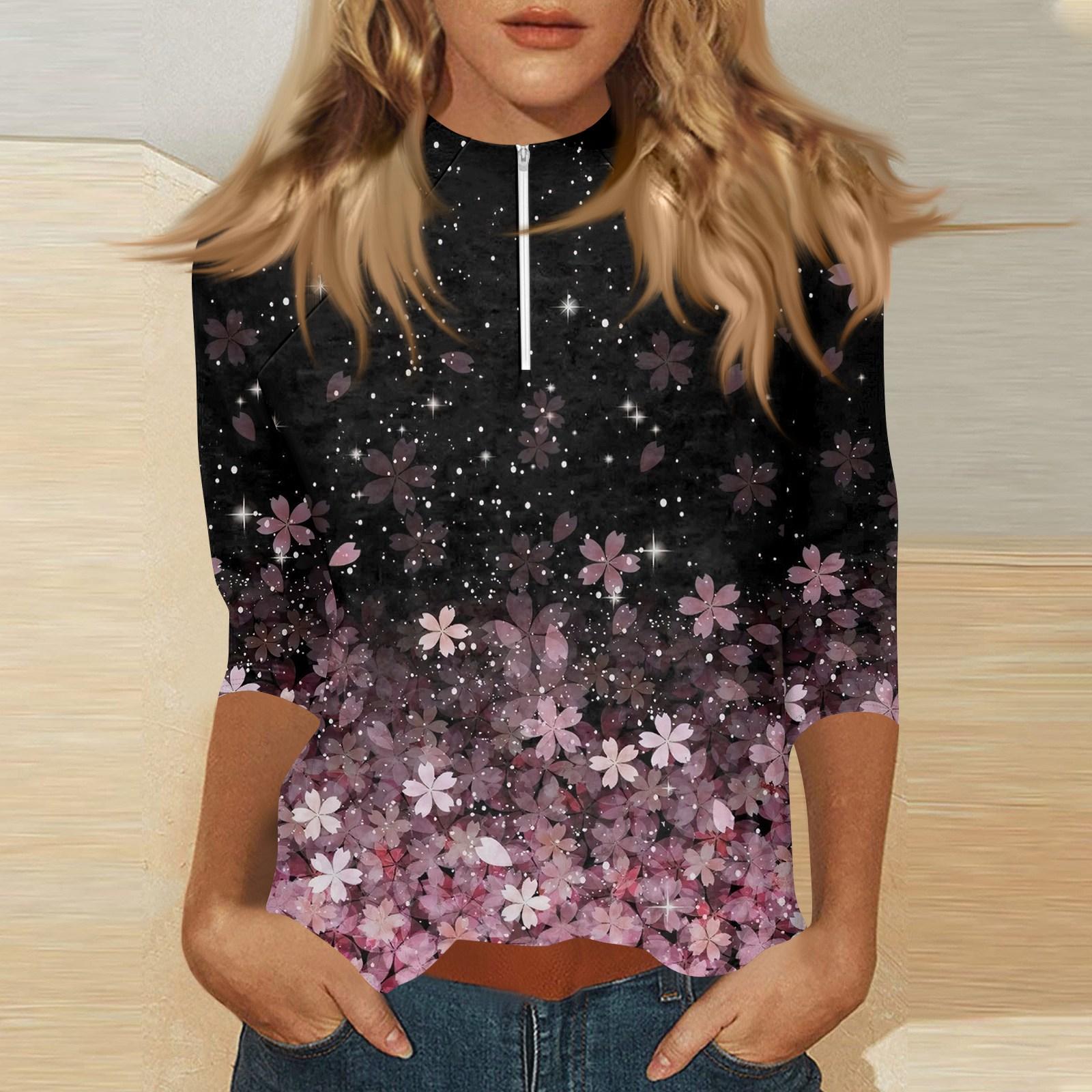 Women s Mock Neck3/4 Sleeve Printed Top With Zip,up S рожевий
Women s Mock Neck3/4 Sleeve Printed Top With Zip,up S рожевий