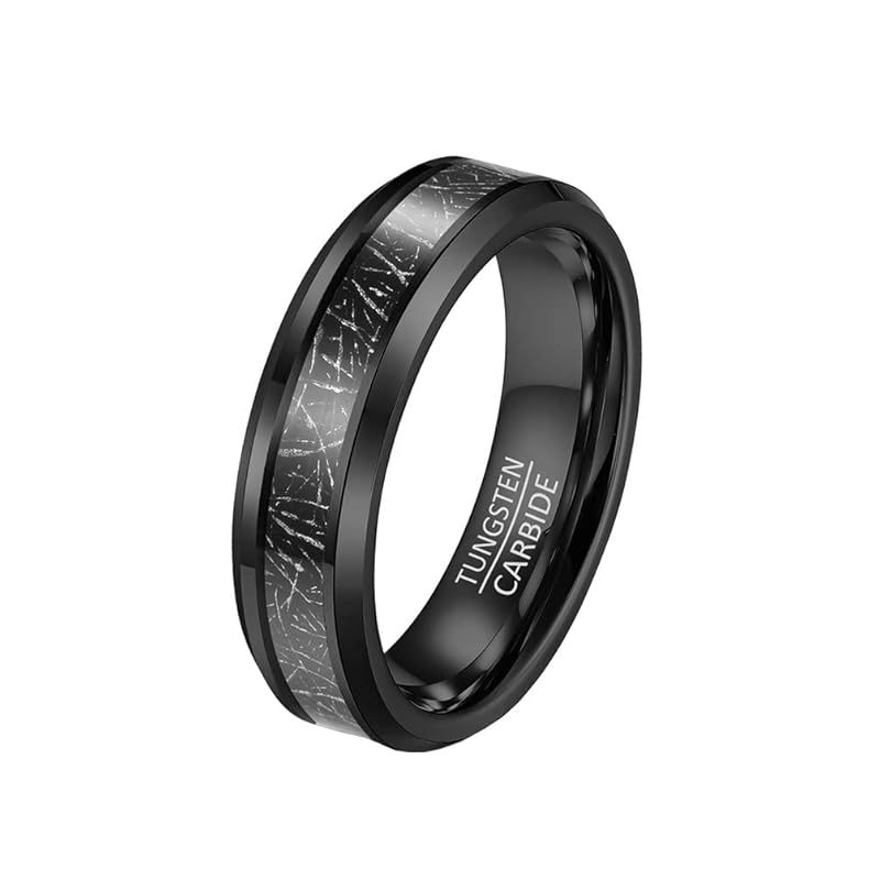 Oakky 6mm unisex Tungsten Steel Inner Arc Chamfered Edge Carbon Fiber Meteorite Inlaid Wedding ring statement promise comfort fit black size 14
Oakky 6mm unisex Tungsten Steel Inner Arc Chamfered Edge Carbon Fiber Meteorite Inlaid Wedding ring statement promise comfort fit black size 14