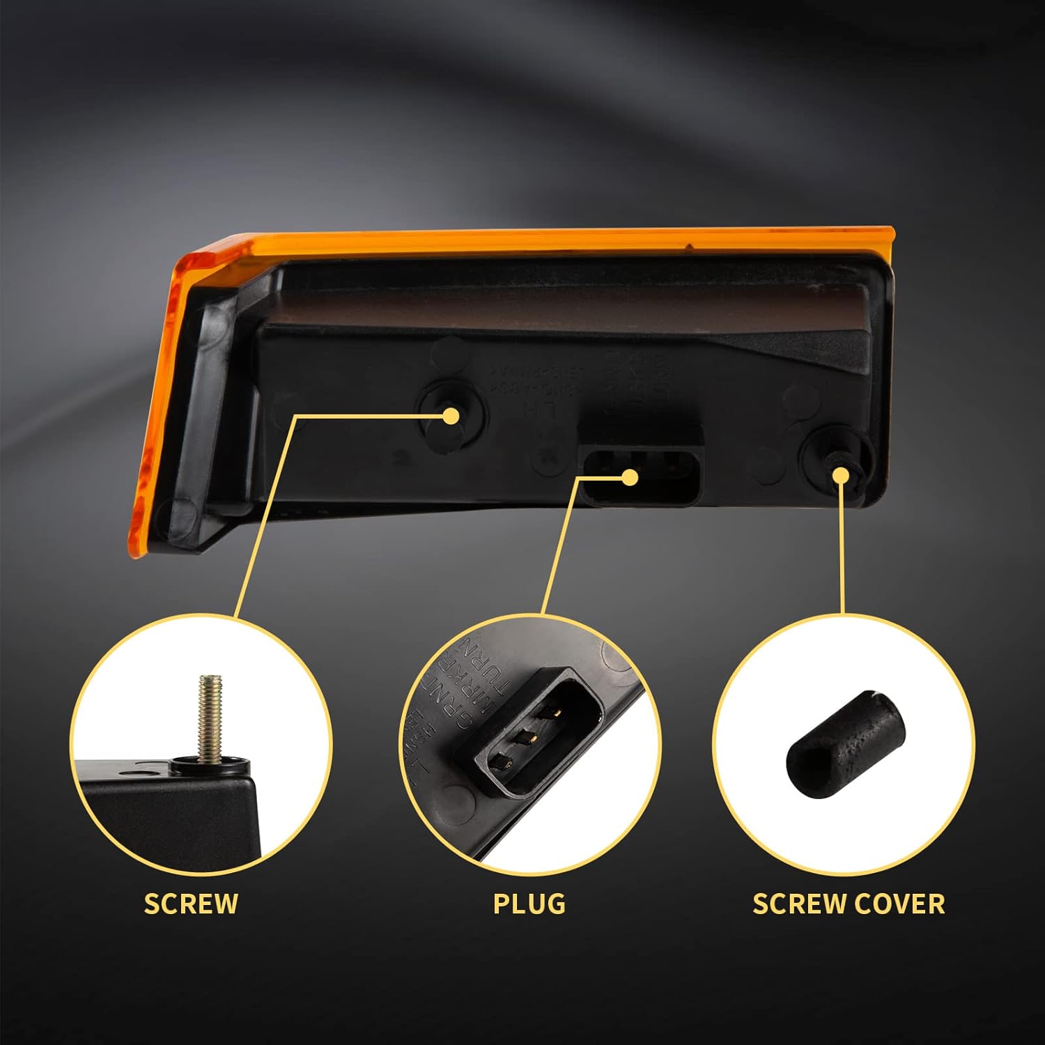 Pair Turn Signal Light Fits for Freightliner Cascadia 2018-up Left Driver Side & Right Passenger Side with Amber 6 LED 12V Heavy Duty Marker Lamp RIGHT-New
Pair Turn Signal Light Fits for Freightliner Cascadia 2018-up Left Driver Side & Right Passenger Side with Amber 6 LED 12V Heavy Duty Marker Lamp RIGHT-New