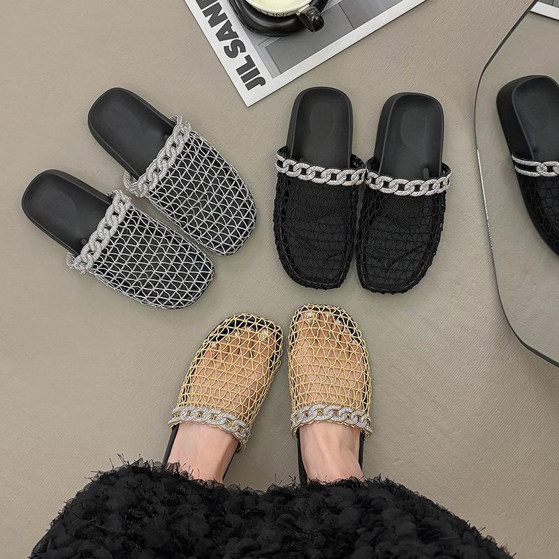 Baotou hollow mesh half-drag women s shoes summer new fashion temperament lace rhinestone beach cool slippers 35
Baotou hollow mesh half-drag women s shoes summer new fashion temperament lace rhinestone beach cool slippers 35
