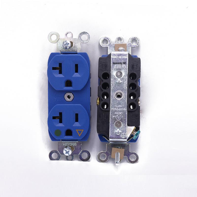 US Standard Medical Socket with Isolated Ground - Various Colors, Double, Certified
US Standard Medical Socket with Isolated Ground - Various Colors, Double, Certified