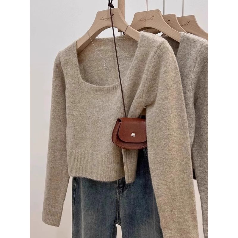 Square Collar off-Shoulder Soft Glutinous Thickened Pullover Inner Wear Sweater Rice apricot M Suggested 45.00 kg-52.50 kg
Square Collar off-Shoulder Soft Glutinous Thickened Pullover Inner Wear Sweater Rice apricot M Suggested 45.00 kg-52.50 kg