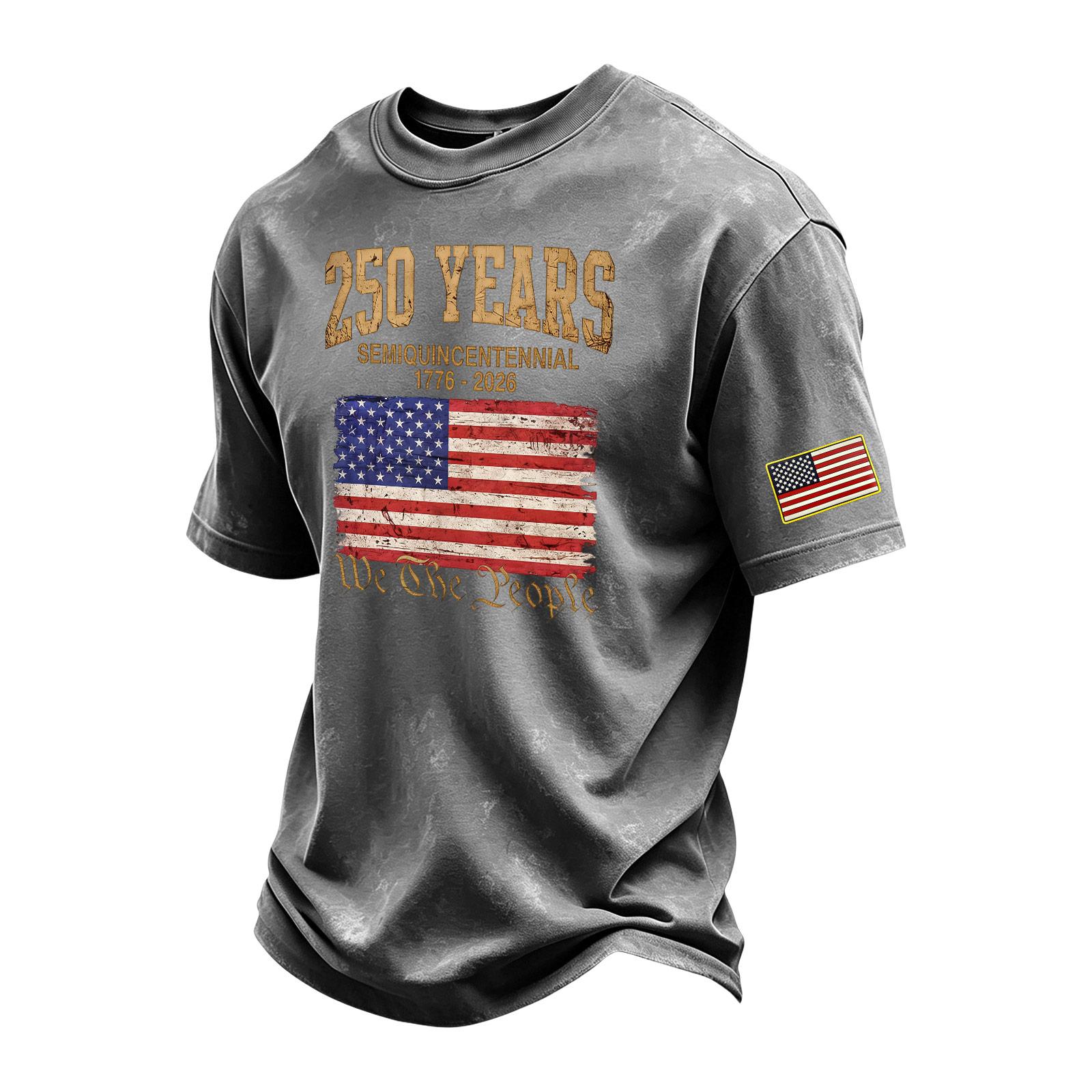 Men s Vintage Washed Crew Neck Short Sleeve T Shirt with 250 Years Semiquincentennial Printed Graphic and Sleeve Patch for Casual Wear XXXL
Men s Vintage Washed Crew Neck Short Sleeve T Shirt with 250 Years Semiquincentennial Printed Graphic and Sleeve Patch for Casual Wear XXXL