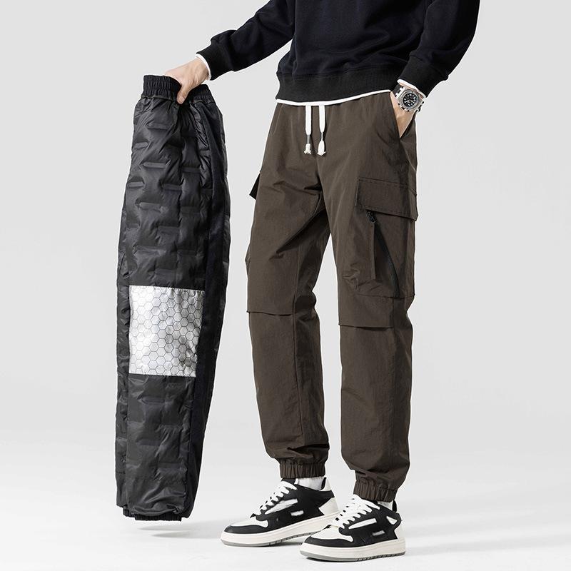Winter men jogging 90% white duck down padded multi-pocket thick down pants windproof thermal pants M чёрный
Winter men jogging 90% white duck down padded multi-pocket thick down pants windproof thermal pants M чёрный