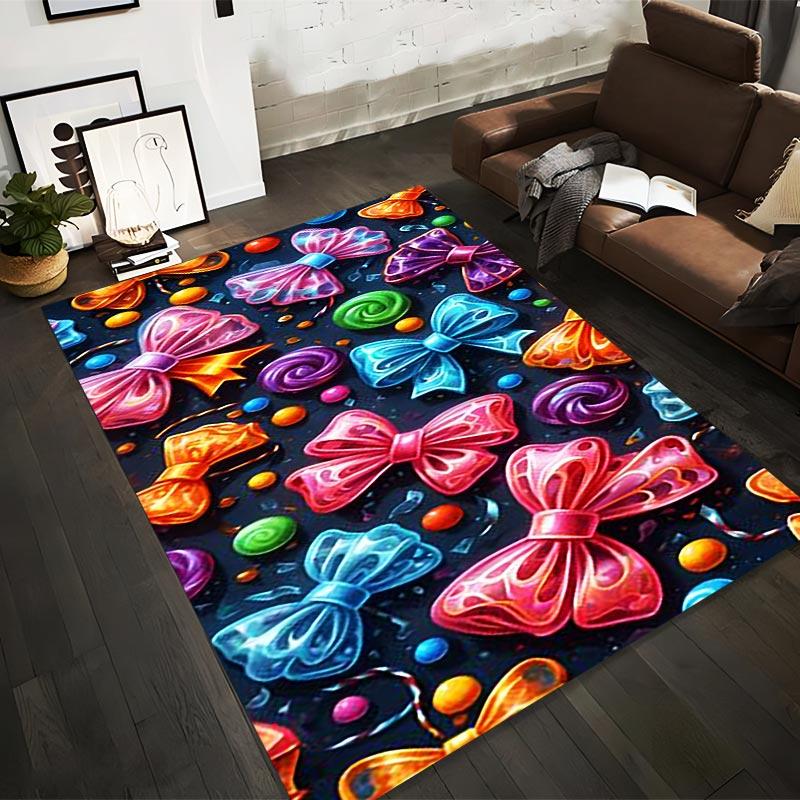 Colorful Bow and Candy Print Carpet - Vibrant Decorative Floor Rug Suitable for use as an anti-slip for living room bedroom sofas 40x60cm( 15x23in )
Colorful Bow and Candy Print Carpet - Vibrant Decorative Floor Rug Suitable for use as an anti-slip for living room bedroom sofas 40x60cm( 15x23in )