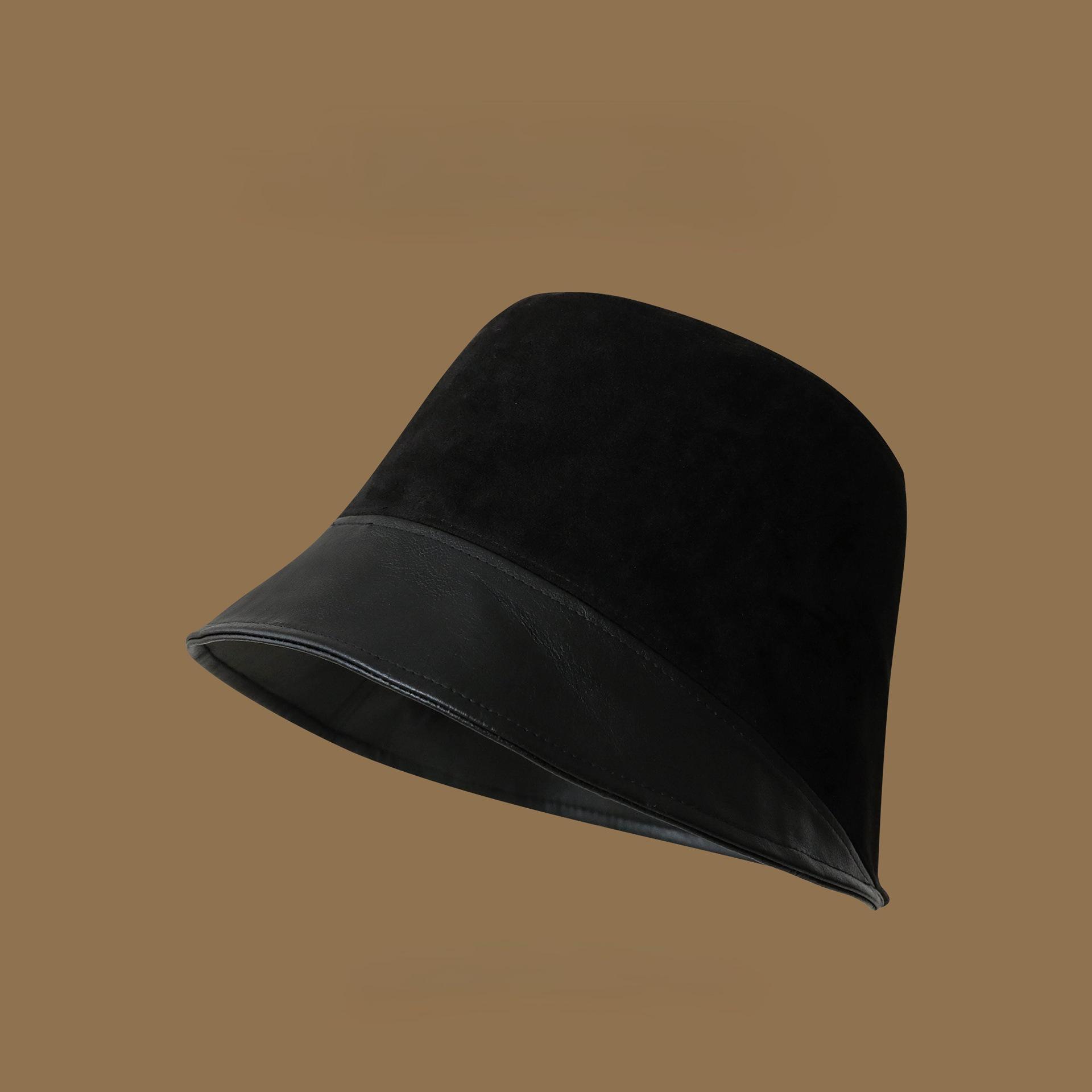 Medieval style pu leather brim bucket hat Korean version retro advanced sense basin hat girls plain face cover face small bucket hat M(54-58cm)
Medieval style pu leather brim bucket hat Korean version retro advanced sense basin hat girls plain face cover face small bucket hat M(54-58cm)
