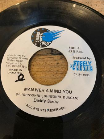 7inch Record DADDY SCREW Man Weh A Mind You NONE Studio 2000 Jamaica Reggae Ska Dub Used
7inch Record DADDY SCREW Man Weh A Mind You NONE Studio 2000 Jamaica Reggae Ska Dub Used