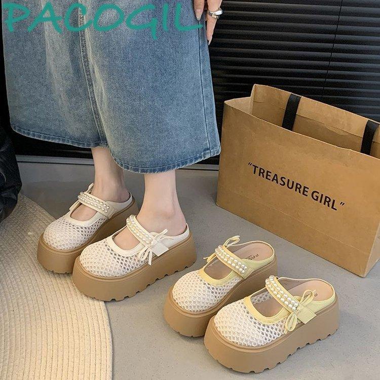Fashion hollow thick-soled bag head slippers summer new outer wear with skirt bow cool slippers women 35
Fashion hollow thick-soled bag head slippers summer new outer wear with skirt bow cool slippers women 35
