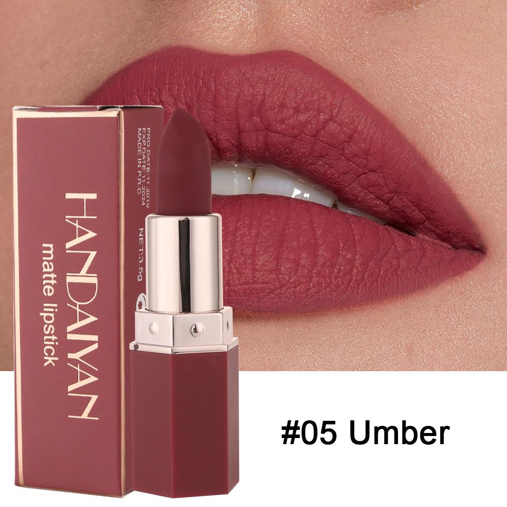 Hexagonal Matte Lipstick: Long-lasting, No-transfer, Waterproof & Moisturizing Lip Balm.
Hexagonal Matte Lipstick: Long-lasting, No-transfer, Waterproof & Moisturizing Lip Balm.