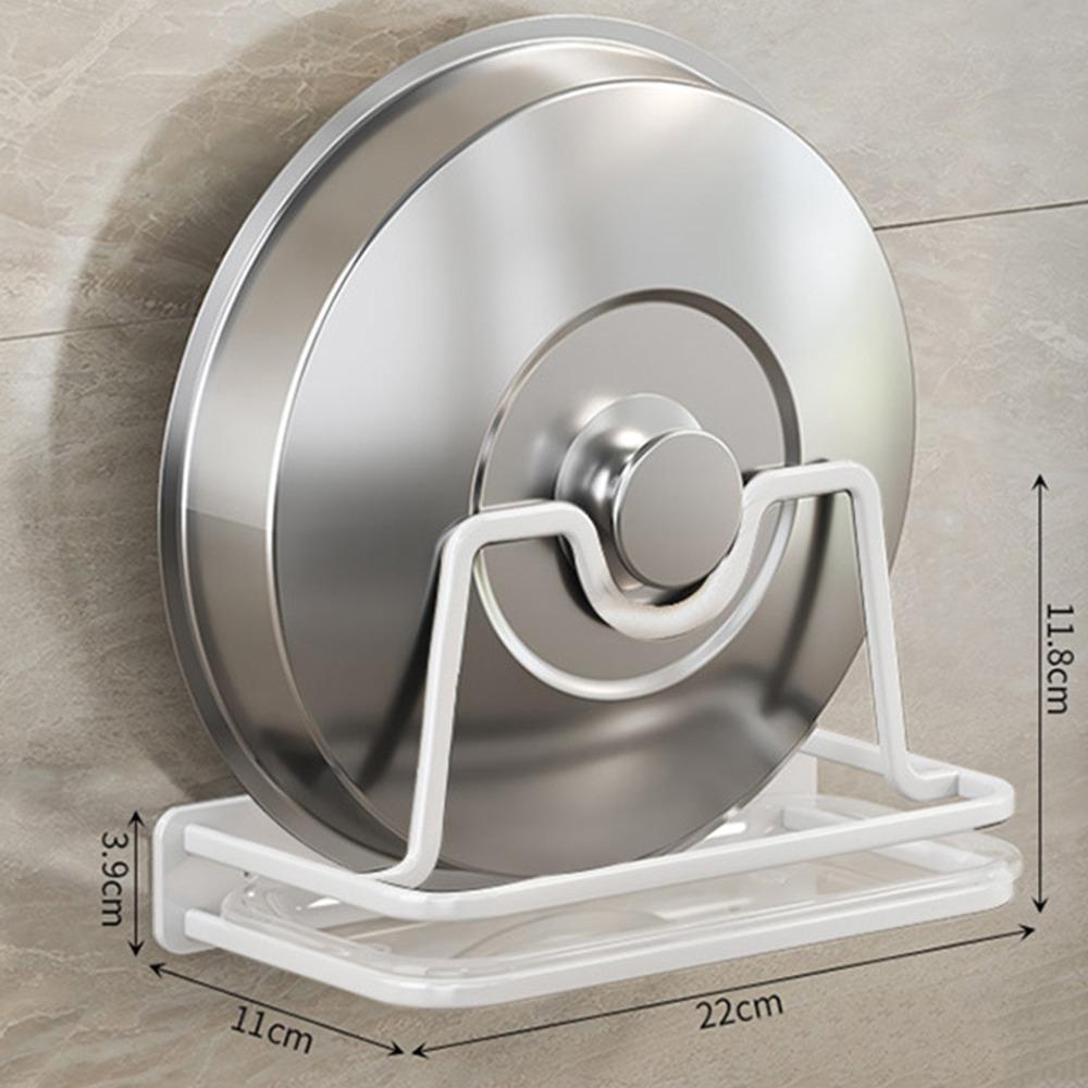 Wall Mounted Pot Lid Holder with Tray Punch Free Pot Cover Drain Rack Storage Rack Single Rod-White
Wall Mounted Pot Lid Holder with Tray Punch Free Pot Cover Drain Rack Storage Rack Single Rod-White