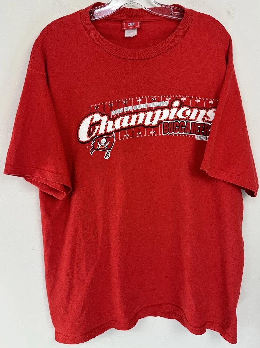 Y2K NFL Tampa Bay Buccaneers 2002 NFC South Division Champions Shirt Size LARGE 3XL
Y2K NFL Tampa Bay Buccaneers 2002 NFC South Division Champions Shirt Size LARGE 3XL
