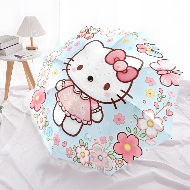 1pc Hello Kitty Floral Pattern Automatic Opening/Closing Umbrella - Portable Three-Fold Design with 8-Bone Iron Frame, Outdoor, Gift for Fans, Travele
1pc Hello Kitty Floral Pattern Automatic Opening/Closing Umbrella - Portable Three-Fold Design with 8-Bone Iron Frame, Outdoor, Gift for Fans, Travele