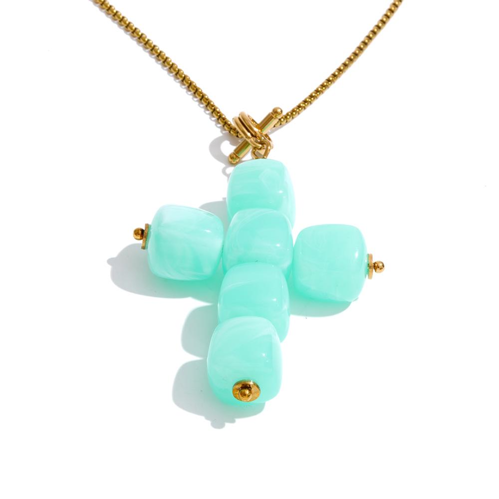 Yhpup 64+5cm Summer Acrylic Resin Cross Y2K Long Pendant Necklace Waterproof Stainless Steel Chain Distinctive Young Jewelry
Yhpup 64+5cm Summer Acrylic Resin Cross Y2K Long Pendant Necklace Waterproof Stainless Steel Chain Distinctive Young Jewelry