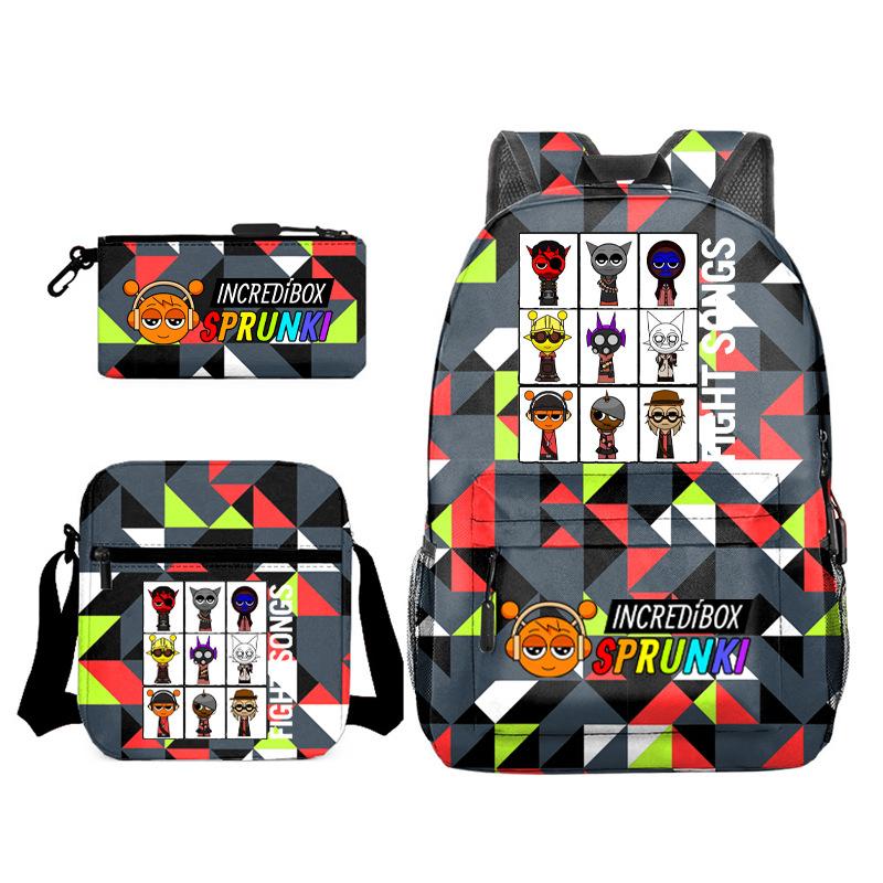 New Rhythm Box Sprunki Backpack Student School Bag Three-piece Set Casual Crossbody Bag Pencil Case D 17 inch backpack
New Rhythm Box Sprunki Backpack Student School Bag Three-piece Set Casual Crossbody Bag Pencil Case D 17 inch backpack