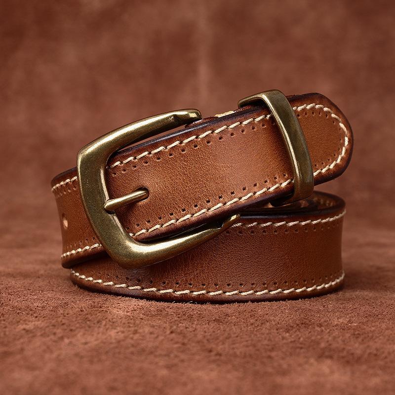Fashion Trend Retro First-Layer Cowhide Belt Men S Genuine Leather Pin Buckle Blue Casual Jeans Belt Men S 130cm
Fashion Trend Retro First-Layer Cowhide Belt Men S Genuine Leather Pin Buckle Blue Casual Jeans Belt Men S 130cm