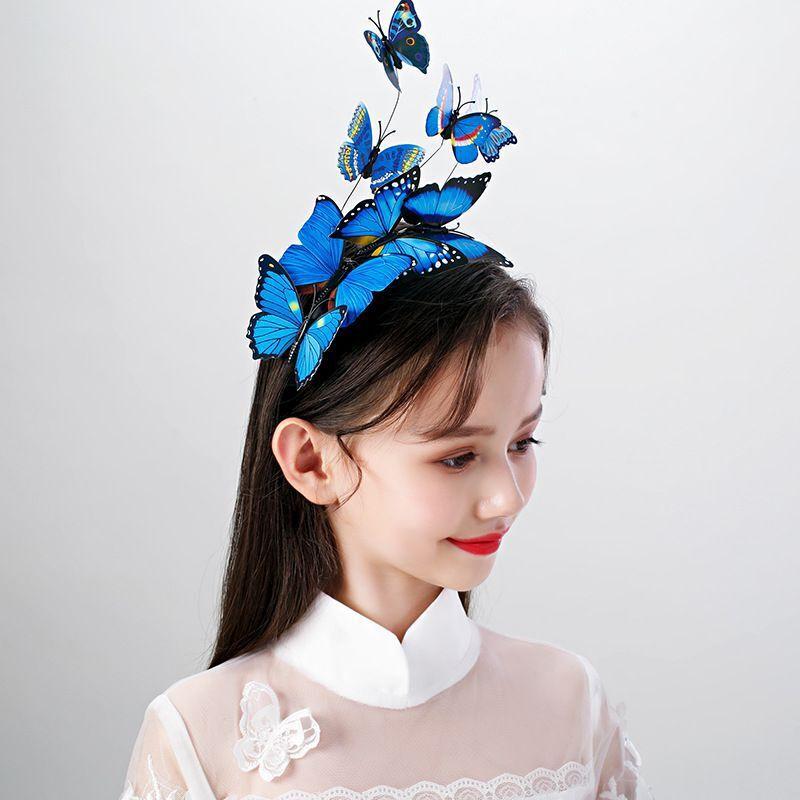 Girls stage exaggerated headwear blue butterfly headband headband children princess hair accessories
Girls stage exaggerated headwear blue butterfly headband headband children princess hair accessories