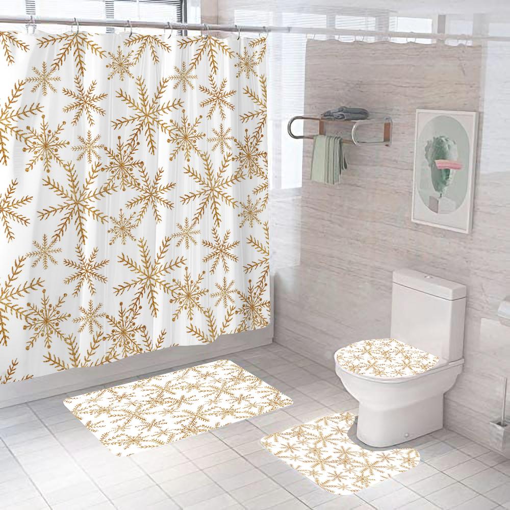 3D Christmas Elk Bathroom Curtain Merry Christmas Shower Curtains Xmas Decor Anti-Slip Carpet Bath Mats Rugs Toilet Lid Cover W60H190(CM)-1 Pcs
3D Christmas Elk Bathroom Curtain Merry Christmas Shower Curtains Xmas Decor Anti-Slip Carpet Bath Mats Rugs Toilet Lid Cover W60H190(CM)-1 Pcs