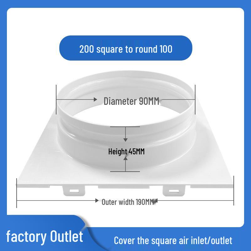 ABS Air Vent Adapter: Square to Round Interface for Central AC Ducts
ABS Air Vent Adapter: Square to Round Interface for Central AC Ducts