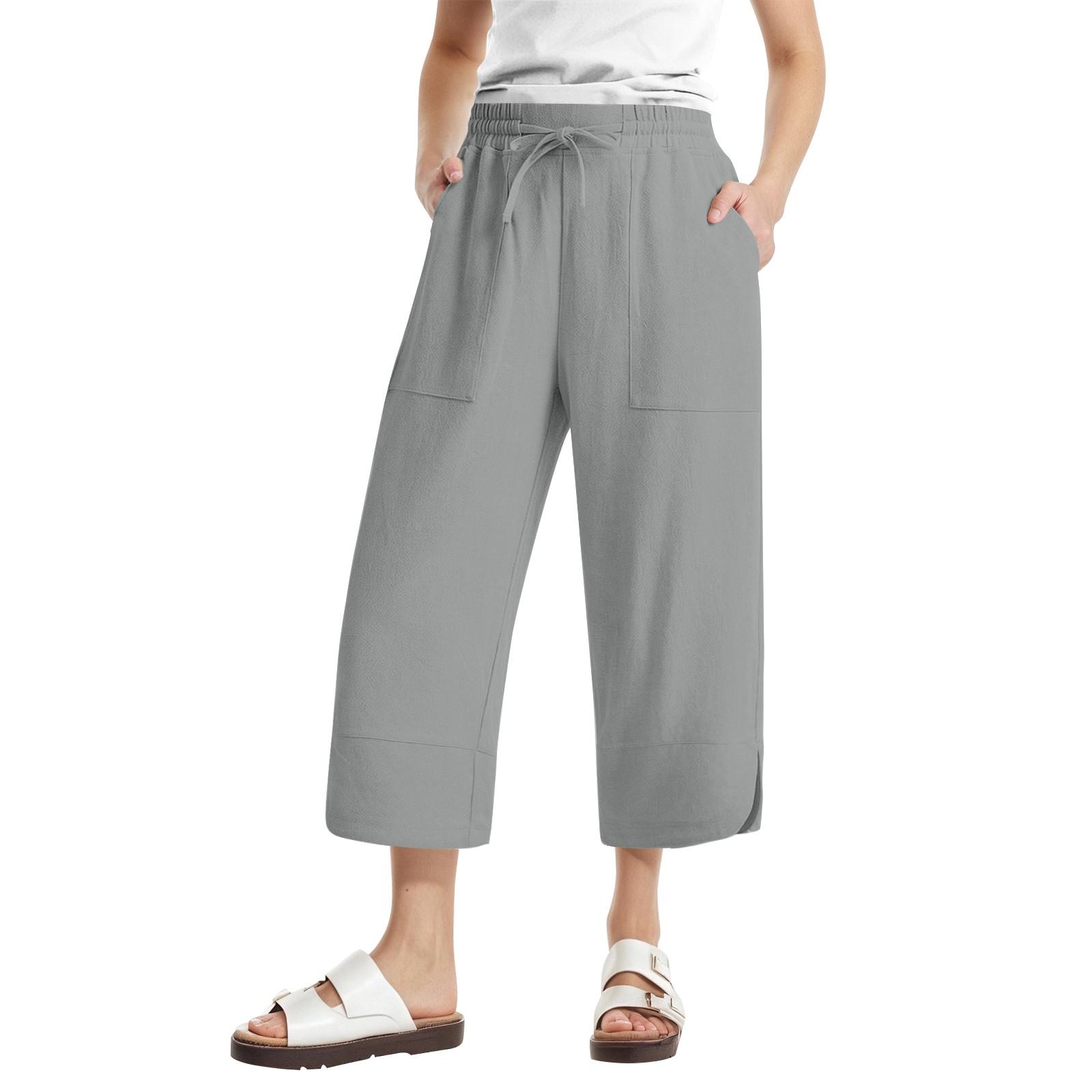 Женские повседневные модные укороченные брюки из хлопка и льна с завязками на пуговицах M
Женские повседневные модные укороченные брюки из хлопка и льна с завязками на пуговицах M