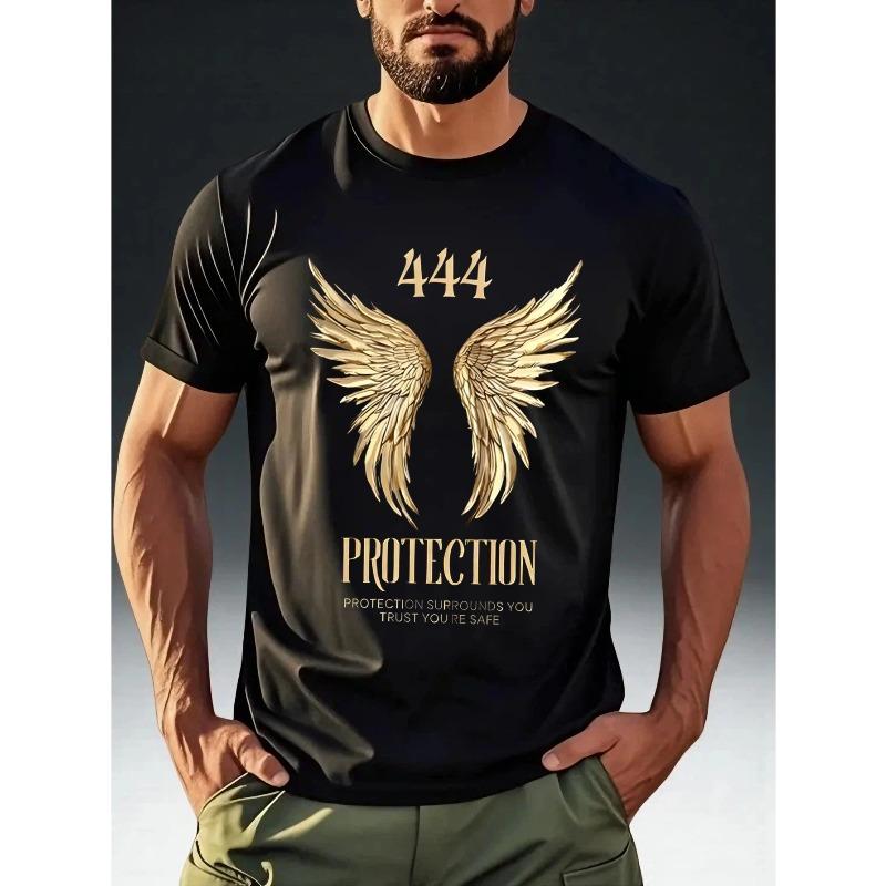 Men s 444 Protection Angel Wings T-Shirt - Mystic Energy Design Short Sleeve Top with Angel Wing Print, Comfortable Round Neck Casual Shirt 4XL чорний
Men s 444 Protection Angel Wings T-Shirt - Mystic Energy Design Short Sleeve Top with Angel Wing Print, Comfortable Round Neck Casual Shirt 4XL чорний