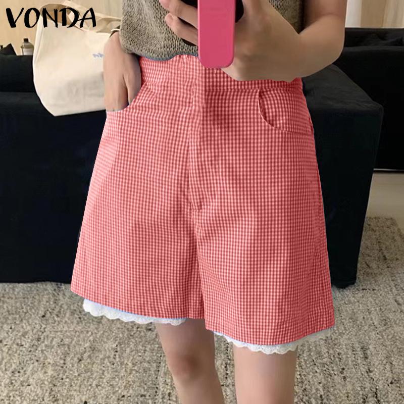 VONDA Женские летние шорты с эластичной талией, однотонные, в клетку, кружевные S зелёный
VONDA Женские летние шорты с эластичной талией, однотонные, в клетку, кружевные S зелёный