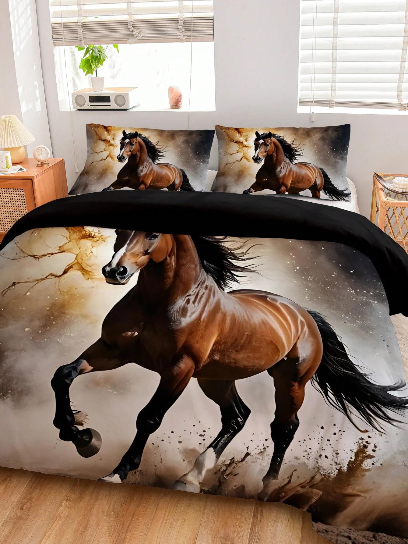Animal Horse Bedding Sets Powerful Wildlife Hyper-Realisti Style 3PCS Duvet Cover 2Pillowcases For Kids Adult Home Decoration EU Double(200x200cm)
Animal Horse Bedding Sets Powerful Wildlife Hyper-Realisti Style 3PCS Duvet Cover 2Pillowcases For Kids Adult Home Decoration EU Double(200x200cm)