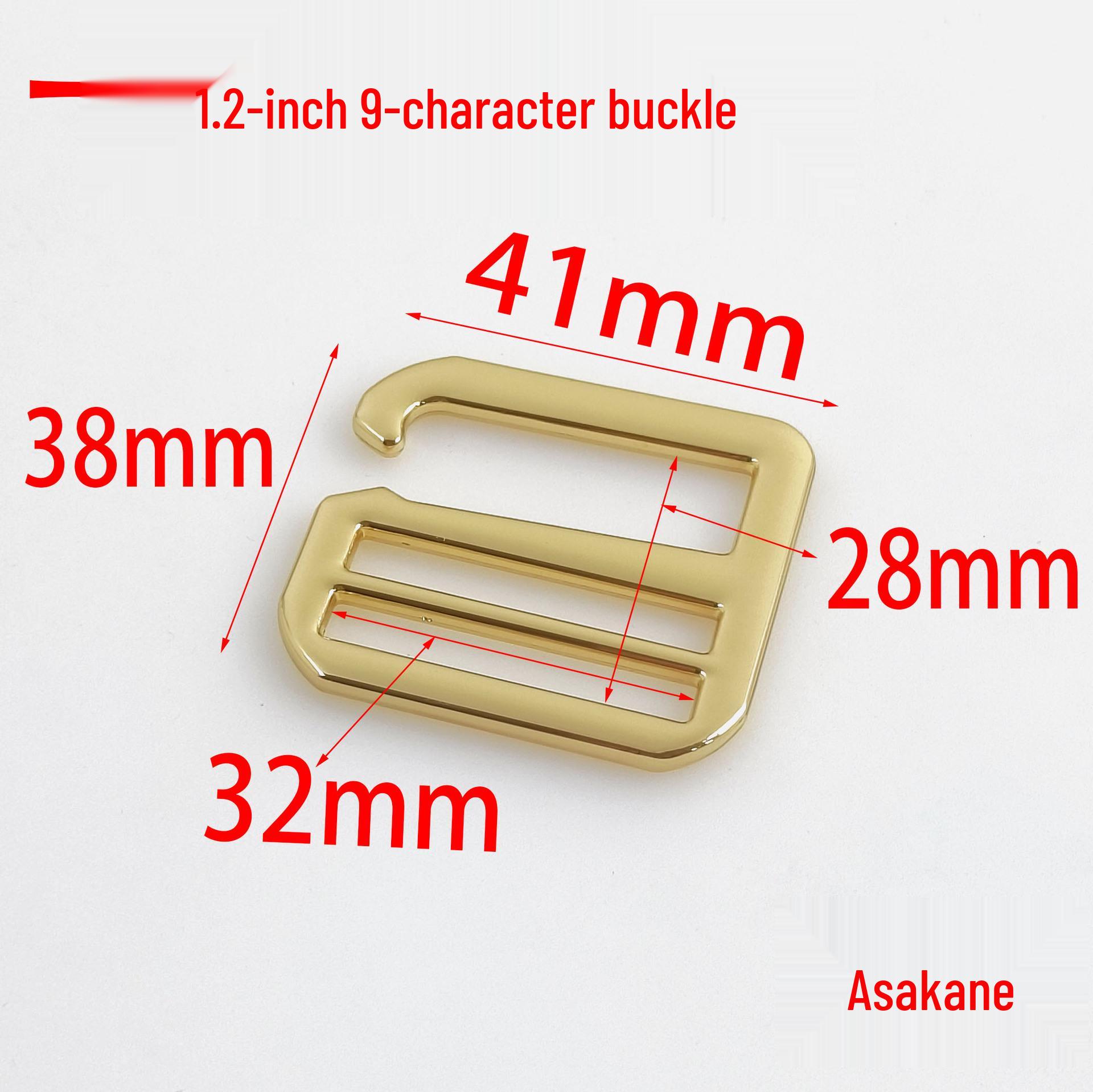 1-Inch Webbing Buckle with 32MM 9-Character Design for Adjustable Luggage Straps - Bag Hardware Accessories
1-Inch Webbing Buckle with 32MM 9-Character Design for Adjustable Luggage Straps - Bag Hardware Accessories