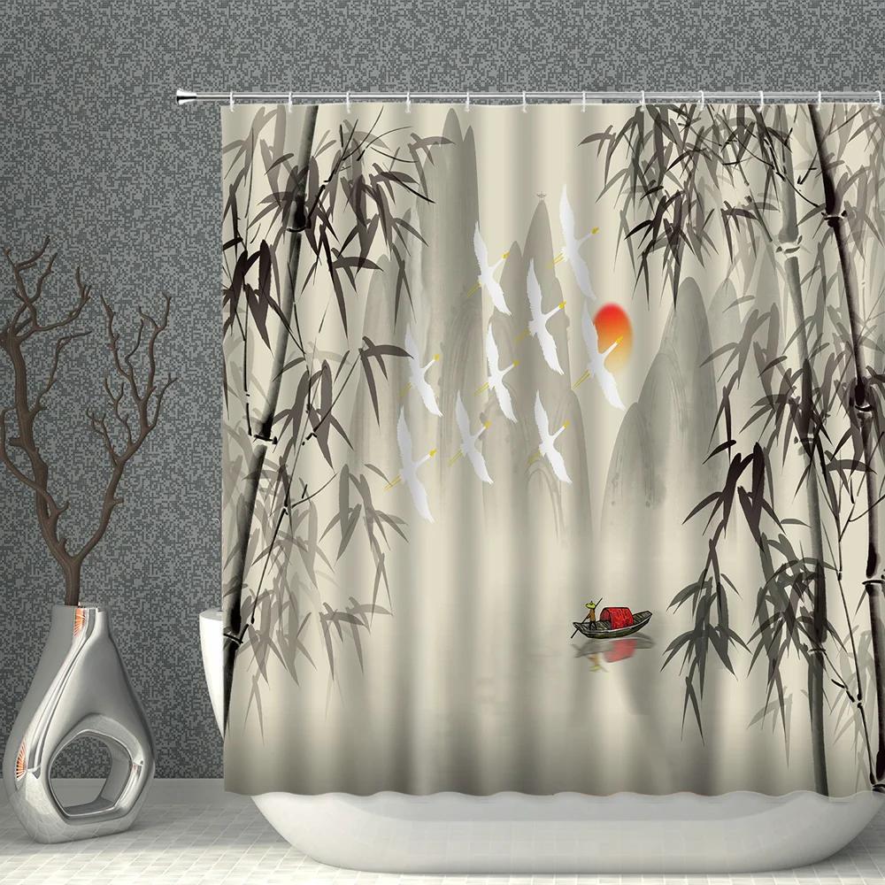 Chinese Ink Painting Mountain Landscape Plant Flower Printing Pattern Household Decoration Waterproof Polyester Fabric With Hook W60H190(CM)-1 Pcs
Chinese Ink Painting Mountain Landscape Plant Flower Printing Pattern Household Decoration Waterproof Polyester Fabric With Hook W60H190(CM)-1 Pcs