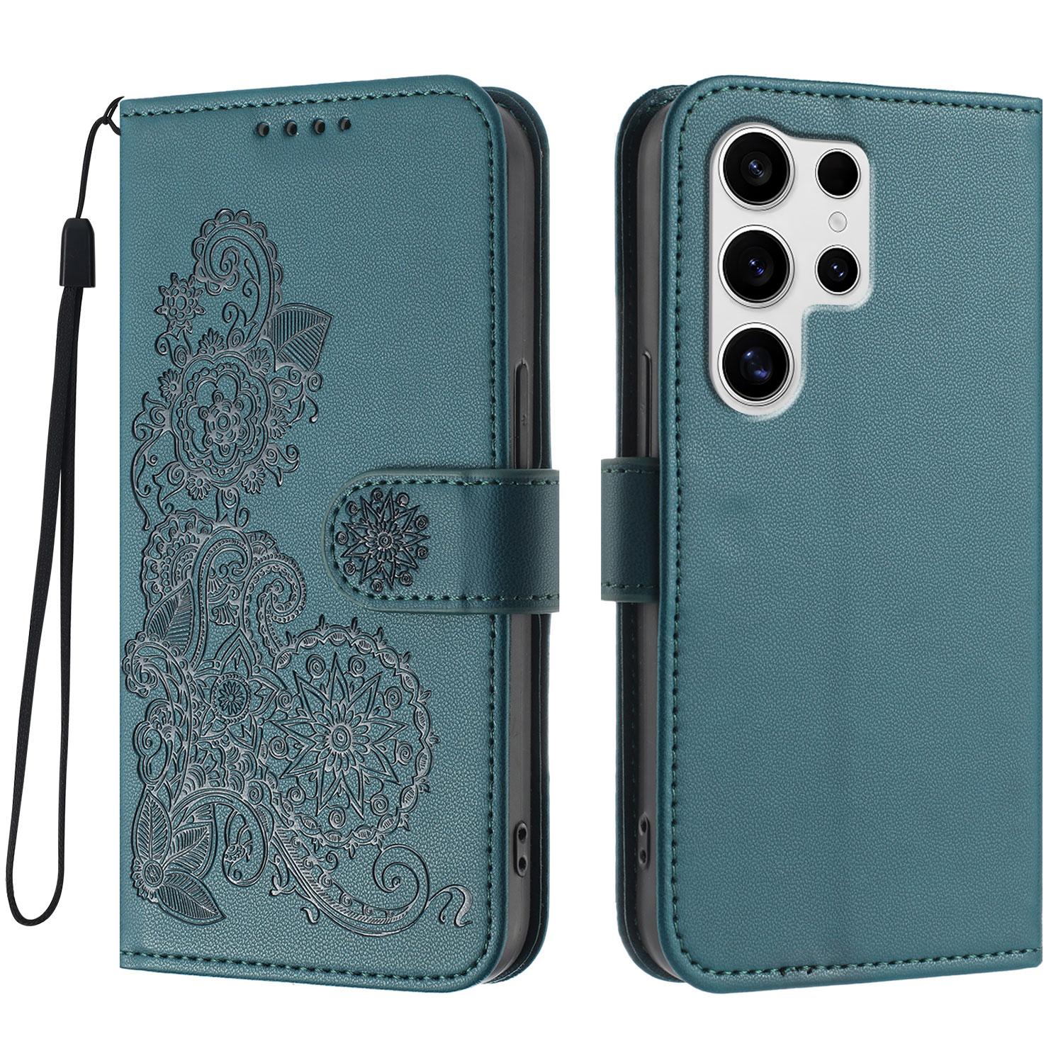 For Samsung Galaxy S25 Ultra Phone Cases Mandala Flower Leather Wallet Mobile Cover with Strap Blackish Green
For Samsung Galaxy S25 Ultra Phone Cases Mandala Flower Leather Wallet Mobile Cover with Strap Blackish Green