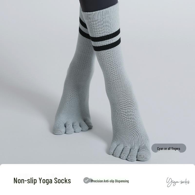 Non-Slip Five-Toe Yoga Socks for Women - Breathable Cotton for Pilates & Sports One Size циан
Non-Slip Five-Toe Yoga Socks for Women - Breathable Cotton for Pilates & Sports One Size циан