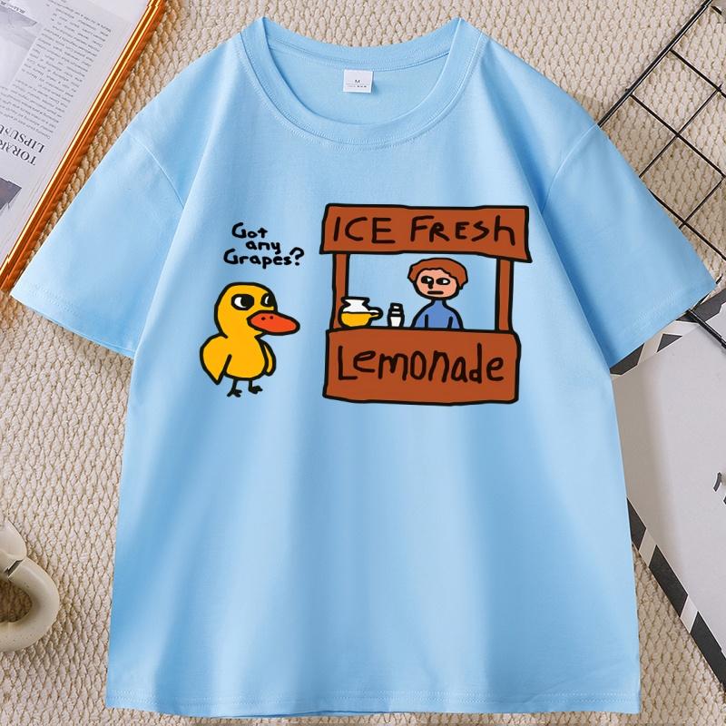 Got Any Grapes Duck Ice Fresh Lemonade Funny TShirt Causal Cotton Short Sleeve Round Neck Tshirt The Duck Song TShirts Clothes 4XL
Got Any Grapes Duck Ice Fresh Lemonade Funny TShirt Causal Cotton Short Sleeve Round Neck Tshirt The Duck Song TShirts Clothes 4XL