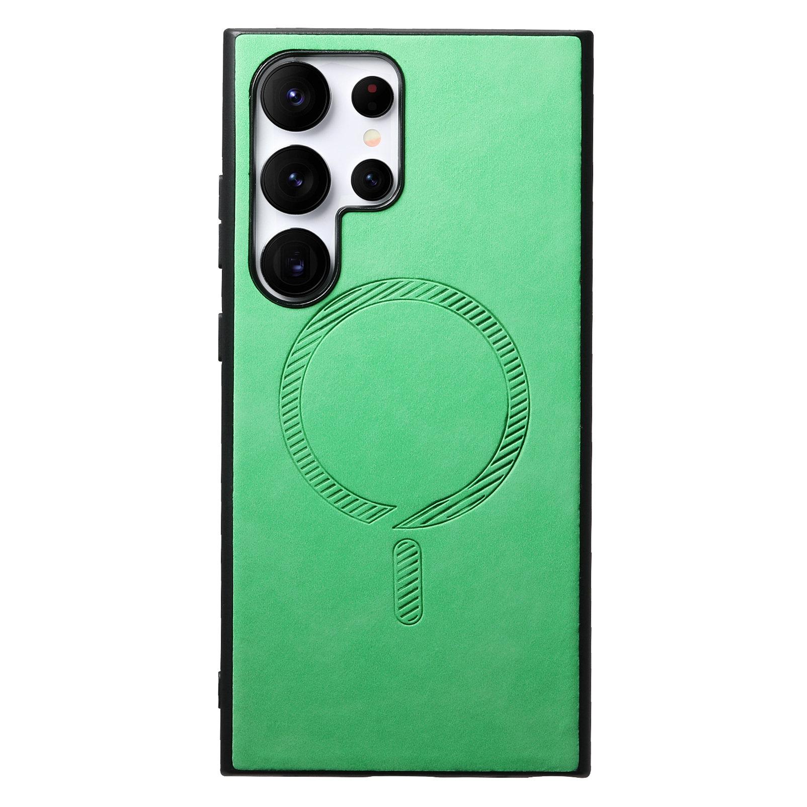 For Samsung Galaxy S23 Ultra Leather Back Case Compatible with MagSafe Skin-Touch Phone Cover Green
For Samsung Galaxy S23 Ultra Leather Back Case Compatible with MagSafe Skin-Touch Phone Cover Green