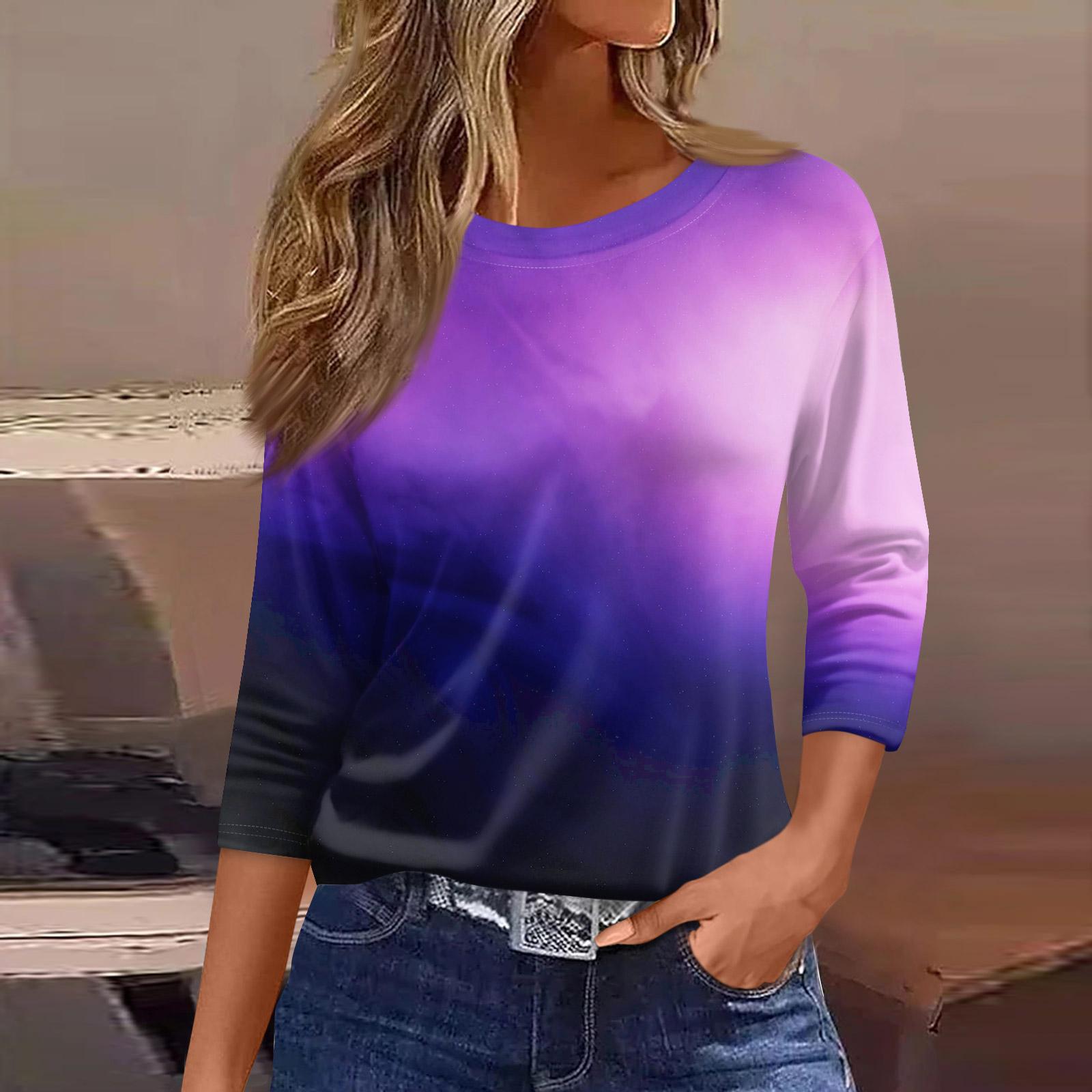 Women s Fashion Casual Round Neck 3/4 Sleeve Loose Printed T-Shirt Ladies Top L
Women s Fashion Casual Round Neck 3/4 Sleeve Loose Printed T-Shirt Ladies Top L