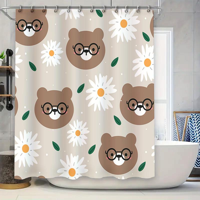 Adorable Bear Daisy Shower Curtain For Bathroom Decor Waterproof Fabric Kids Bathing Time Cover Up W60H190(CM)-1 Pcs
Adorable Bear Daisy Shower Curtain For Bathroom Decor Waterproof Fabric Kids Bathing Time Cover Up W60H190(CM)-1 Pcs