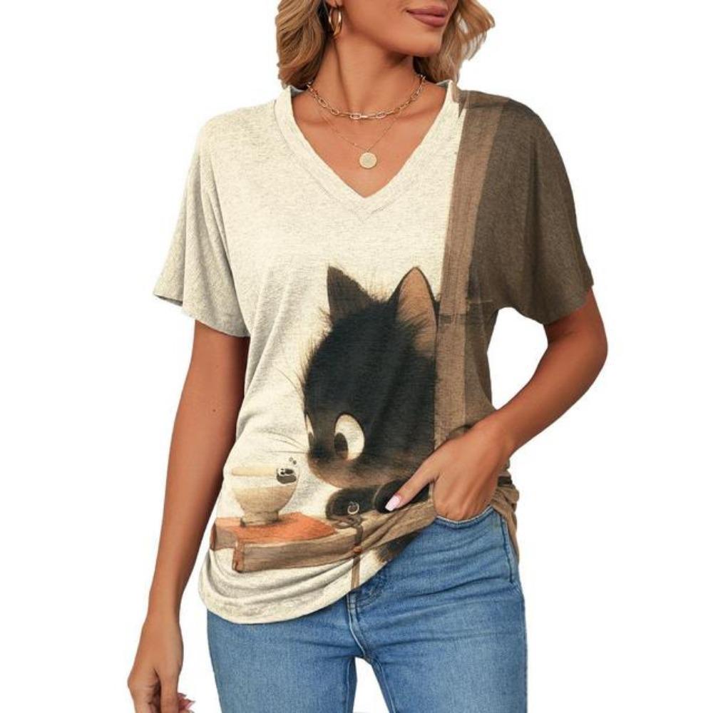 Жіноча футболка з 3d-принтом із милими тваринами, модна літня повсякденна вирізка з круглим вирізом, пуловер з короткими рукавами, жіночі футболки, великий одяг 5XL
Жіноча футболка з 3d-принтом із милими тваринами, модна літня повсякденна вирізка з круглим вирізом, пуловер з короткими рукавами, жіночі футболки, великий одяг 5XL