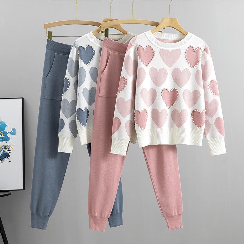 European Style Cross-Border Girls Love Beaded Spring Korean Academy Two-Piece Set XX-Large рожевий
European Style Cross-Border Girls Love Beaded Spring Korean Academy Two-Piece Set XX-Large рожевий